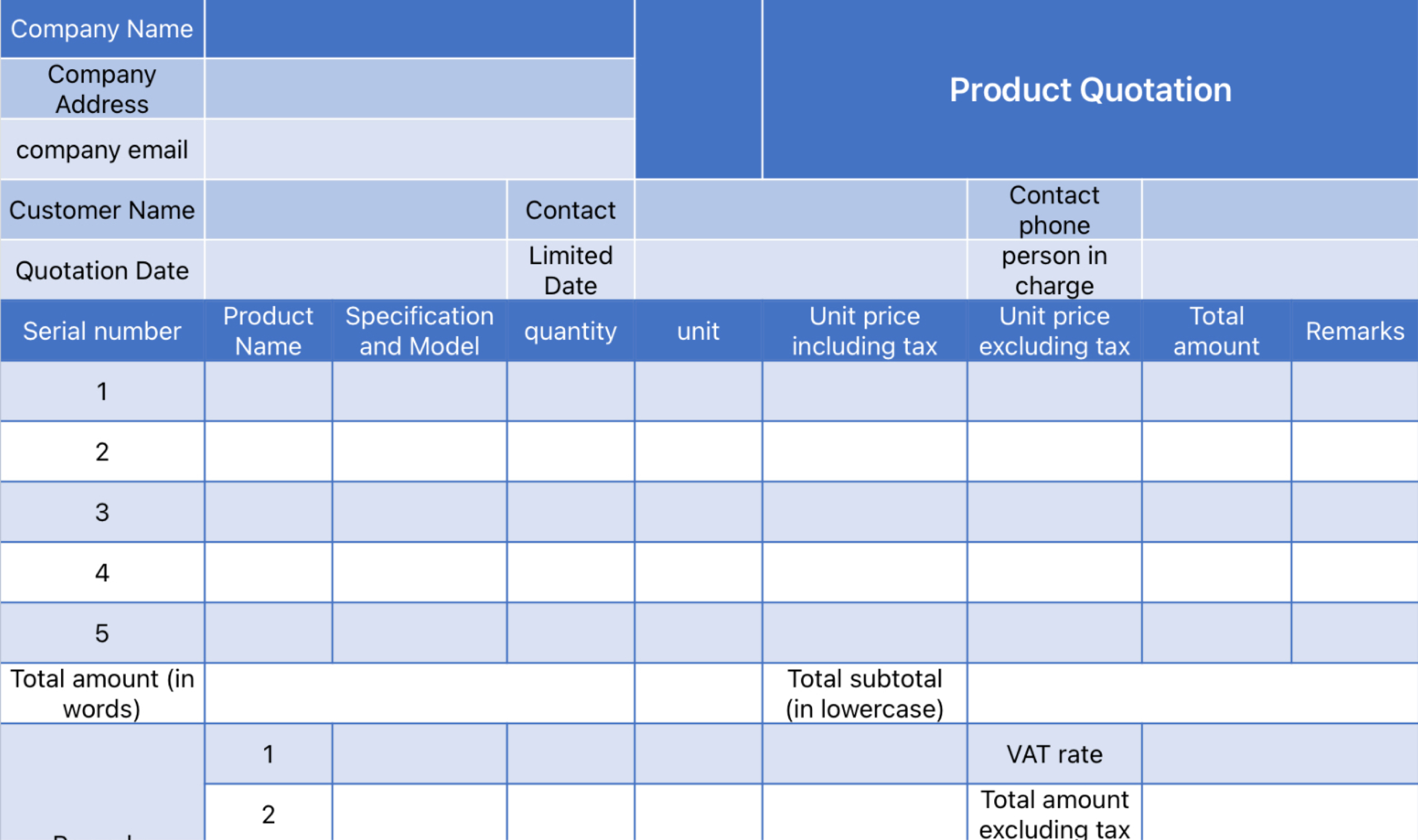 Product Quotation 5